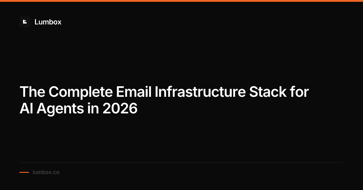 The Complete Email Infrastructure Stack for AI Agents in 2026 | Lumbox